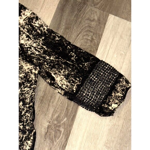 OneWorld Womens Textured Black & Beige Blouse Size 1X - Picture 4 of 6